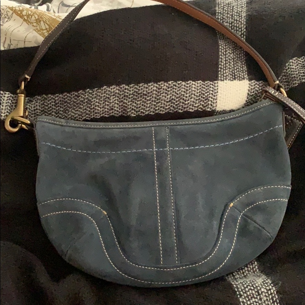 Denim Suede Coach Bag